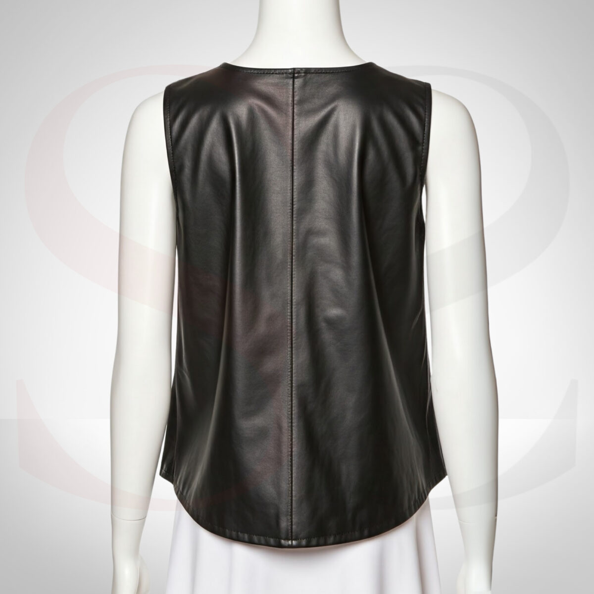 Womens Luxury Leather Wrap Top