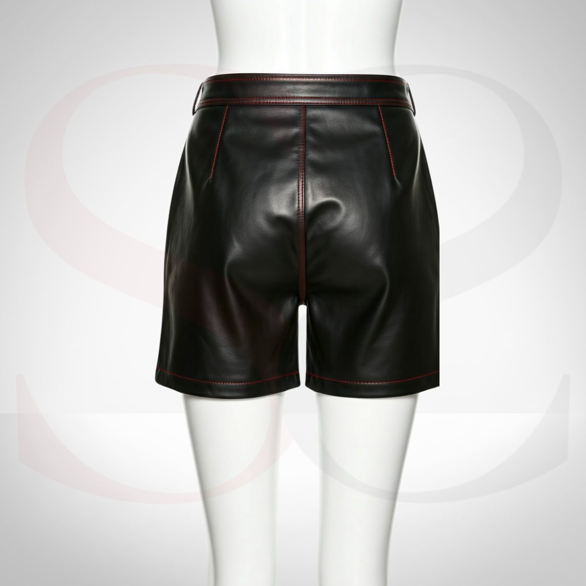 Black Leather Womens Fashion Shorts