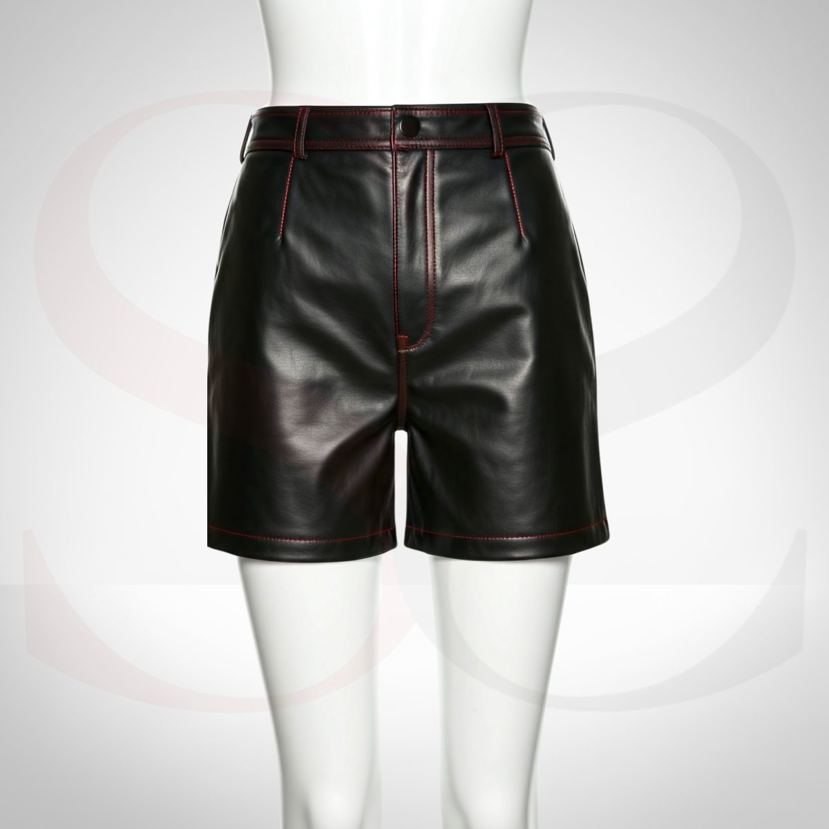 Black Leather Womens Fashion Shorts