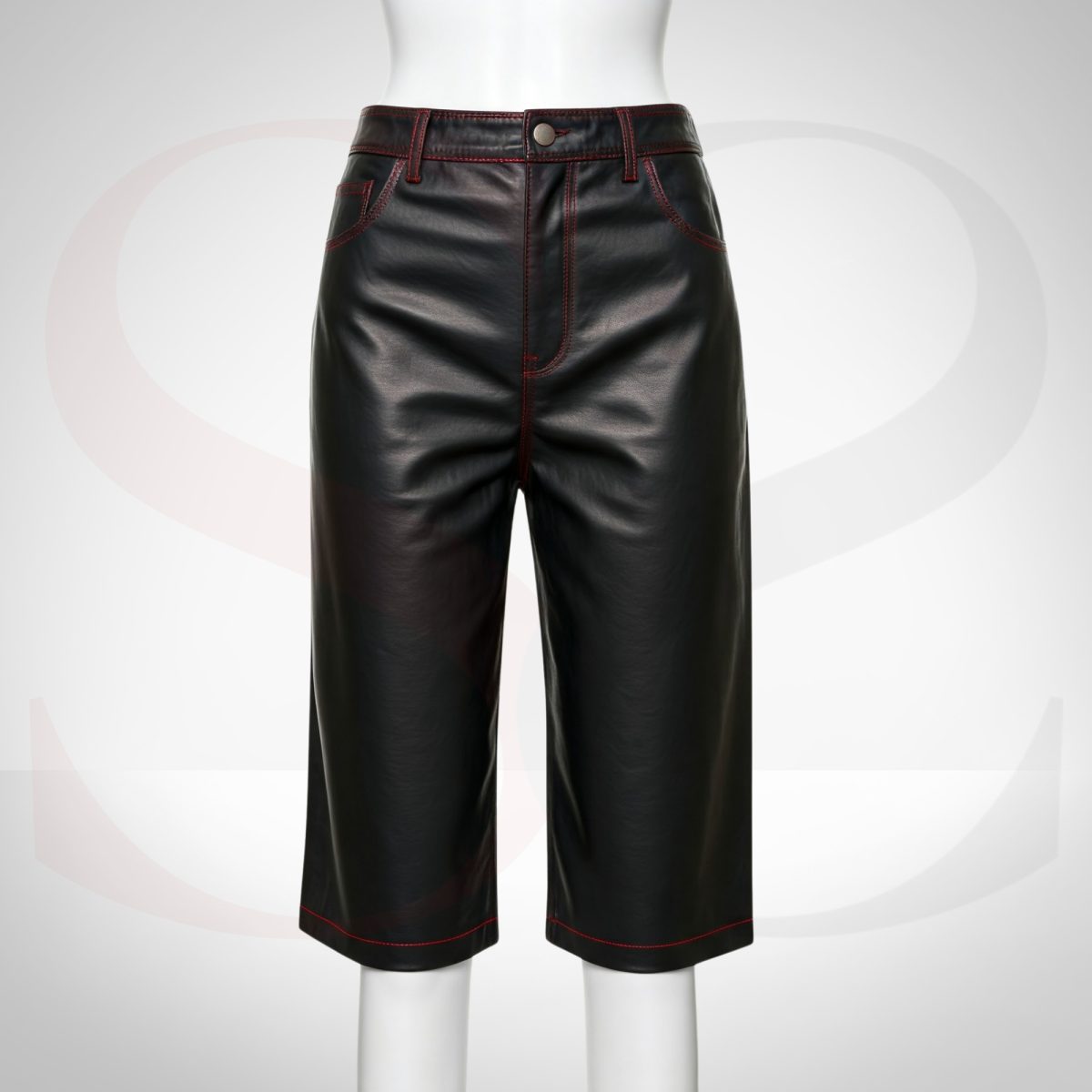 Capri Style Leather Culottes Shorts