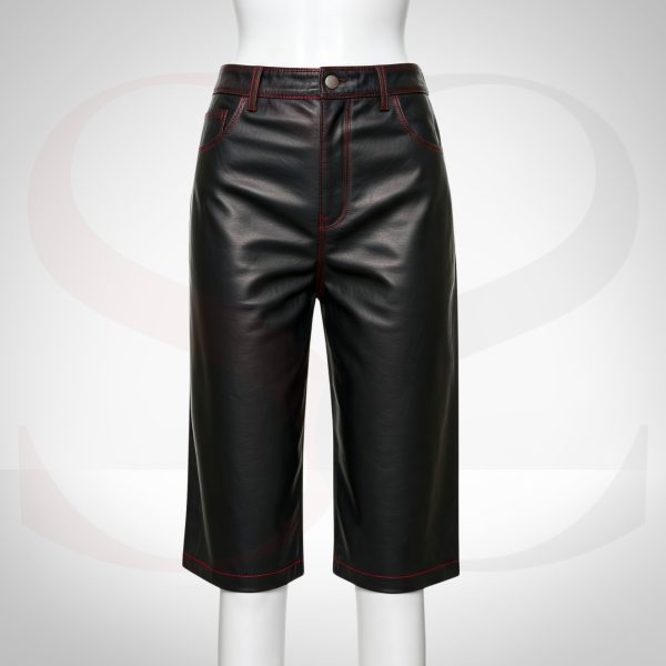 Capri Style Leather Culottes Shorts