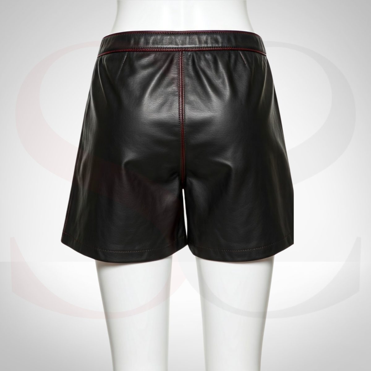 High Waisted Genuine Leather Shorts