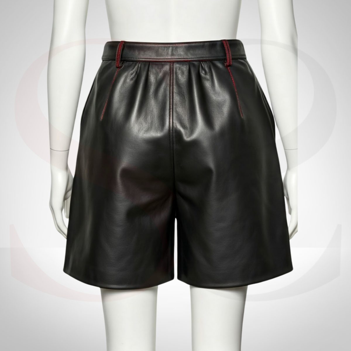 Iconic Style Black Leather Shorts